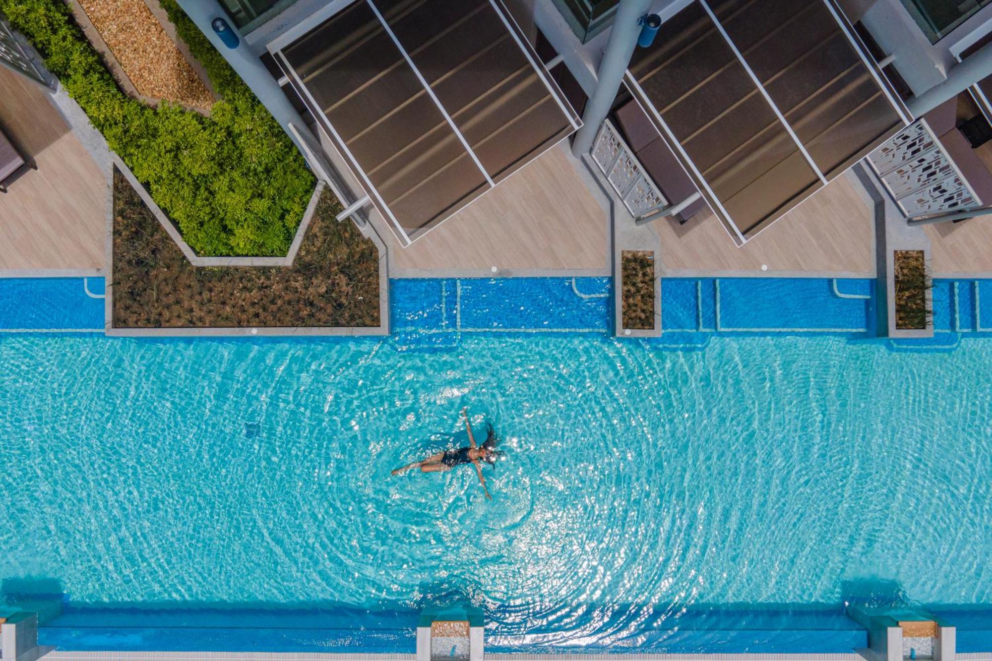 The Sands Khao Lak By Katathani - Sha Extra Plus Zewnętrze zdjęcie Aerial view of a swimming pool